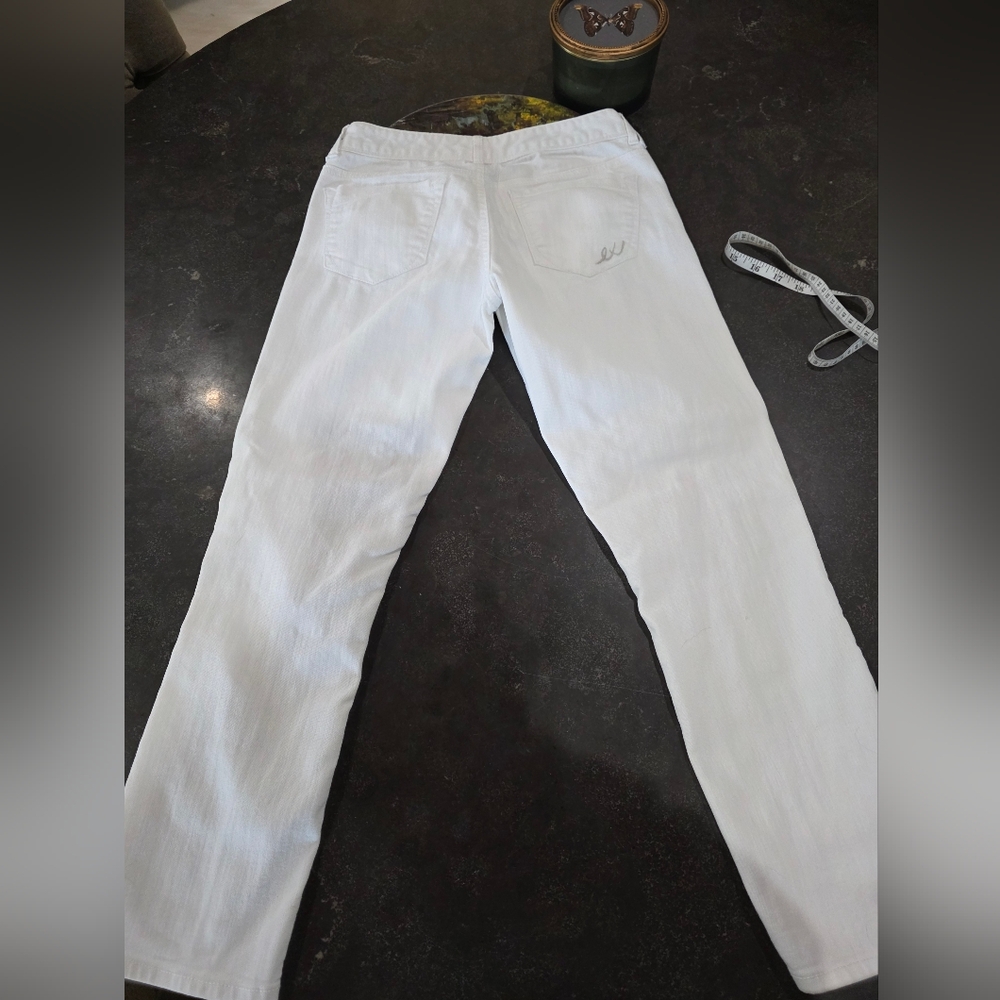Express White Cropped Jeans for Women - Picture 10 of 11